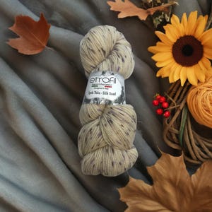 Etrofil Silk Road Luxus Garn Seide und Wolle Mischung für Elegante Strickprojekte Schals Pullover Weiches Garn