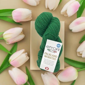 Etrofil Falkland Worsted GOTS Certified Merino Yarn 100% Falkland Wool for Warm Sweaters Scarves Blankets and Accessories 200m