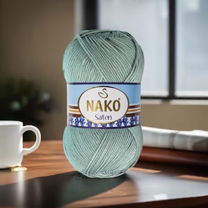 Nako Saten Yarn Satin Soft Acrylic Yarn with a Silky Touch for Elegant Dresses Shawls and Special Occasion Knits