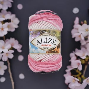 Alize Burcum Batik - Colorful Self-Striping Acrylic Yarn For Sweater Crochet Yarn For Blanket DK Weight Yarn For Shawl Scarf Knitting