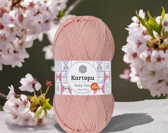 Kartopu Baby One Yarn Soft Anti-Pilling Baby Yarn for Knitting and Crochet Blankets Clothes and Accessories