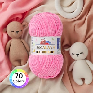 Himalaya Delphin Baby Garn Samt Garn Plüsch Garn Weich Strickgarn Baby Decken Garn Häkelgarn Chenille Garn Amigurumi Winter Garn