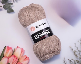 Filato di cotone scintillante YarnArt Elegance per maglieria e uncinetto, accessori moda, filato leggero e lucido