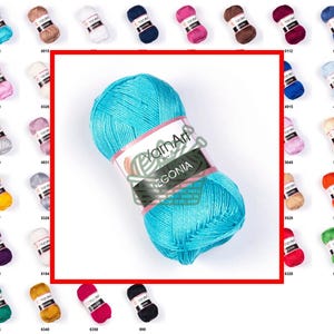 YarnArt Begonia 100 Percent Mercerized Cotton Yarn for Summer Clothes and Accessories image 2
