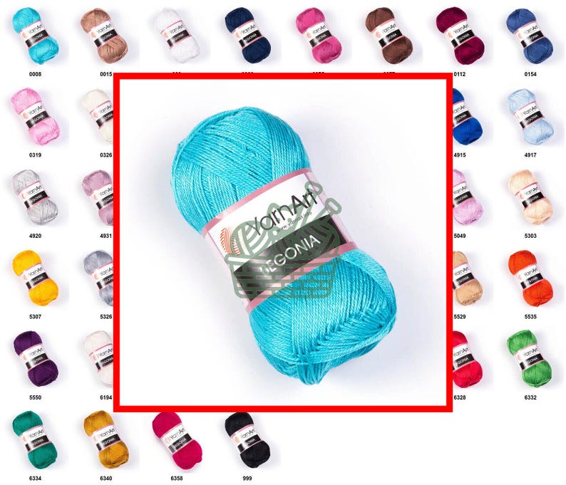 YarnArt Begonia 100 Percent Mercerized Cotton Yarn for Summer Clothes and Accessories image 2