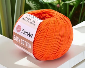 Hilo de mezcla de algodón suave YarnArt Baby Cotton, ideal para prendas y juguetes de bebé