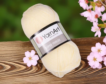 YarnArt Super Perlee Klassisches Acrylgarn für Babyprojekte und weiche Kleidungsstücke