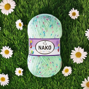 Nako Bebe Color Yarn Multicolor Baby Yarn for Knitting and Crochet Perfect for Colorful Blankets and Clothes