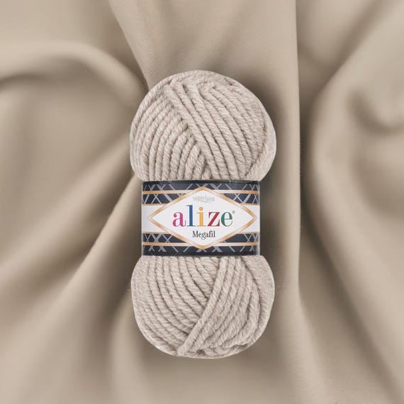 Alize Superlana Megafil Super Bulky Wool Acrylic Yarn for Fast Chunky Knits Oversized Sweaters & Blankets Quick Cozy Projects