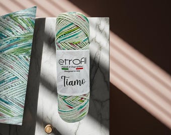 Etrofil Tiamo zachte katoenmix garen voor babybreiwerk zomerprojecten Gehaakt lichtgewicht en comfortabel garen