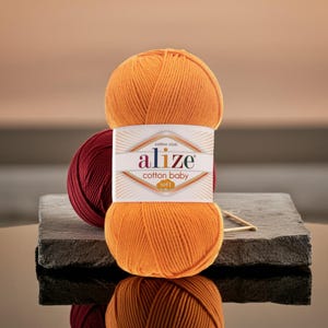 Alize Cotton Baby Soft - Gentle Cotton Sport Yarn Cotton Acrylic Yarn For Baby Blanket Crochet Yarn For Amigurumi Lightweight Yarn