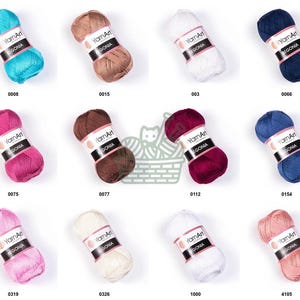 YarnArt Begonia 100 Percent Mercerized Cotton Yarn for Summer Clothes and Accessories image 3