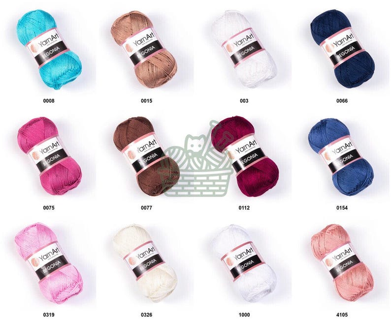 YarnArt Begonia 100 Percent Mercerized Cotton Yarn for Summer Clothes and Accessories image 3