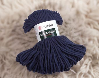 YarnArt Macrame Braided Rope Yarn for Sturdy Bags Baskets and Stylish Macrame Projects