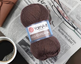 YarnArt Eco Cotton XL Thick Recycled Cotton Yarn for Crochet Bags Rugs Home Decor Sustainable Yarn Choice