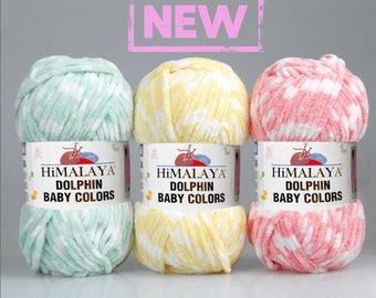 Himalaya Dolphin Baby Colors Yarn Velvet Yarn Plush Yarn Soft Knitting Yarn Baby Blanket Yarn Crochet Yarn Chenille Yarn Amigurumi Winter