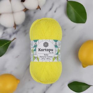 Kartopu Baby Natural Cotton Yarn 100 Percent Cotton Perfect for Baby Clothes Blankets and Sensitive Skin Projects