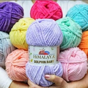 Himalaya DOLPHIN BABY. the Softest Baby Yarn, Baby Blanket Yarn, Chunky  Yarn, Bulky Yarn Velvet Yarn Velvetine DSH 