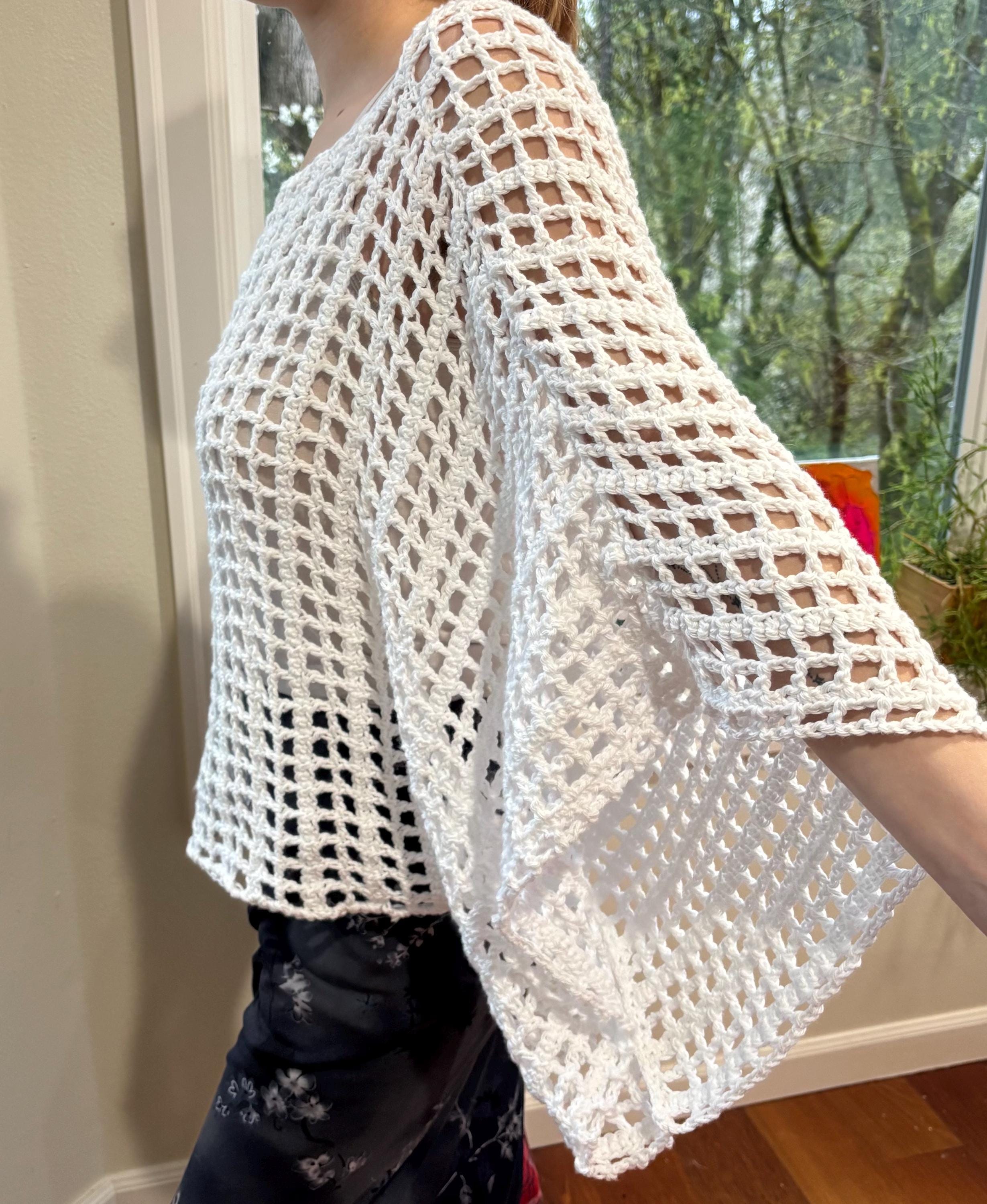 Crochet frill knit tops andmary pink 新品♡ Pink Red Crochet Top - Etsy