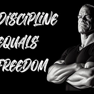 Warrior&#39;s Manifesto: Jocko Willink Discipline staat gelijk aan vrijheid Canvas Art