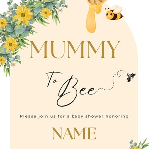Baby shower digital invitation for a lovely ‘Mummy to Bee’
