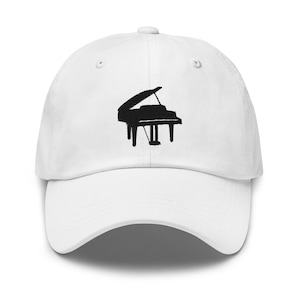 Grand Piano Unisex Hat - Black Embroidery
