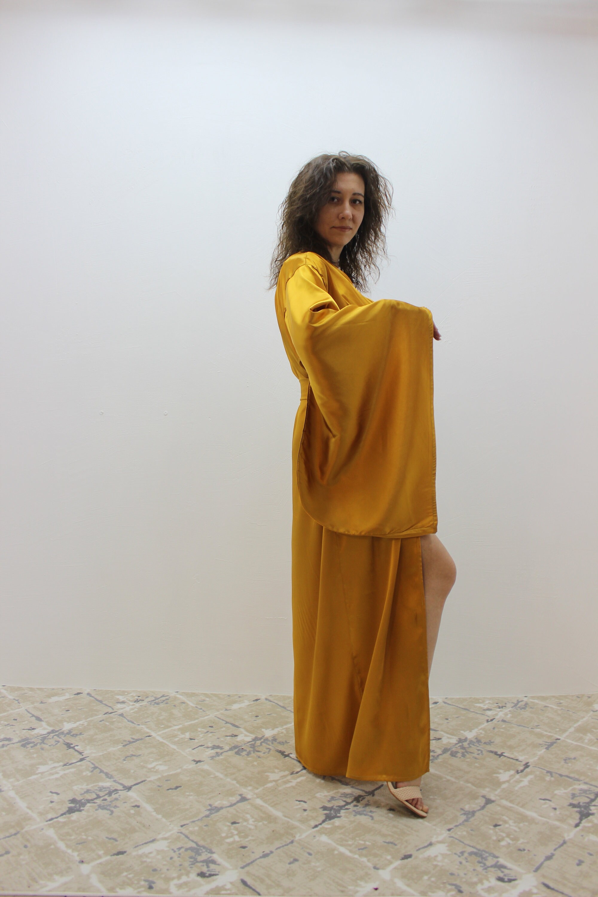 Satin kimono main image 1