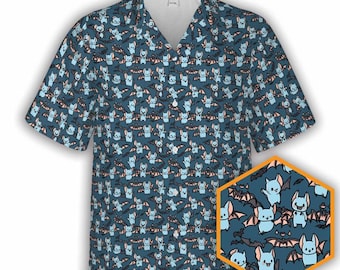 Cute Bats / RPG Dnd Game, Dnd Shirt, Dnd Hawaiian Shirt, Dnd Button Up, Dnd Button Down, Dnd Gifts, Dungeon Master Gifts