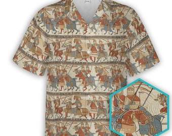 Bayeaux Tapestry | RPG, TTRPG, Shirt, Hawaiian Shirt, Button Up, Button Down, Gifts, William the Conqueror, England, 1066