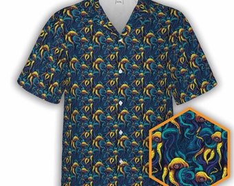Tropical Cthulhu | Cthulhu Button-Up Hawaiian Shirt