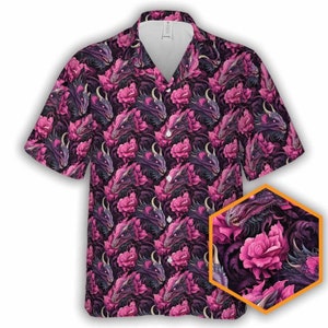 Black Dragon Orchids | DnD Button-Up Hawaiian Shirt