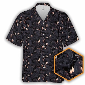 Black Dragons | RPG Dnd Game, Dnd Shirt, Dnd Hawaiian Shirt, Dnd Button Up, Dnd Button Down, Dnd Gifts, Dungeon Master Gifts