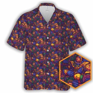 Space Marines | Sci-fi Button-Up Hawaiian Shirt