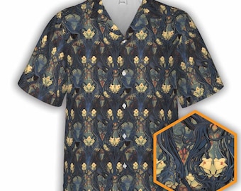 Giger Floral | Cthulhu Button-Up Hawaiian Shirt
