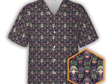 Anime Space Marines | Sci-fi Button-Up Hawaiian Shirt