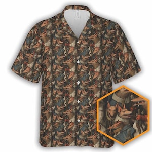 Bickering Kobolds by Hieronymus Bosch | DnD Button-Up Hawaiian Shirt