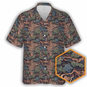 Forêt japonaise | Chemise hawaïenne boutonnée Nature