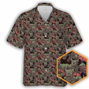 Gargoyles | RPG Dnd Game, Dnd Shirt, Dnd Hawaiian Shirt, Dnd Button Up, Dnd Button Down, Dnd Gifts, Dungeon Master Gifts