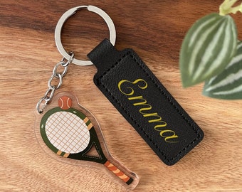 Personalized Tennis Keychain | Cute Tennis Bag Charm | Tennis Gift for coach | Customized Tennis Gift | Tennis Gift for Him | Gift for Her