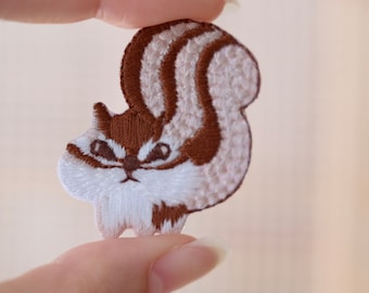 Cute Squirrel Patch | Squirrel Iron on Patch | Cute Patch | DIY Clothing Patch | Embroidered Patch | Squirrel Pin