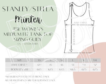 タンクトップ サイズ表 I スタンレー ステラ STTW013 サイズ表