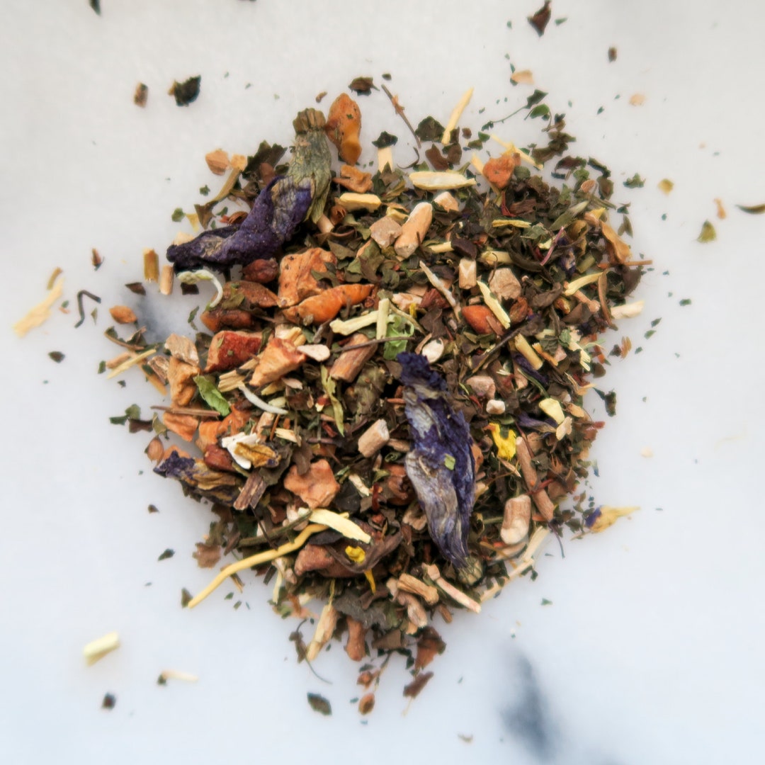 Blue Mood Lagoon Tea 2oz Organic Loose Leaf Tea Ashwagandha St. John's