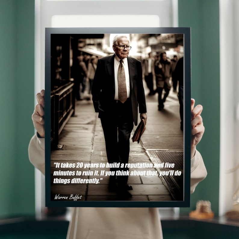 Warren Buffet Sticker Reputation Financier Extraordinaire: A Fine Art Tribute to Warren Buffett - Etsy