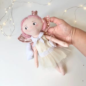 Personalized Tooth Fairy Doll with bag, smile gift when tooth falls out, present for a Special day, rag doll for three-year-old girl