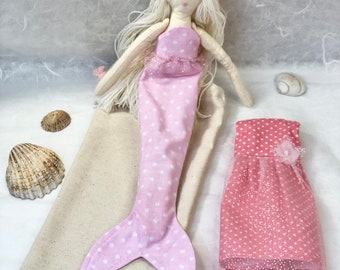 Little PERSONALIZED Mermaid Doll, Fairy Princess Doll for girl, sirena doll for gift, Mermaid toy for 3th Birthdays