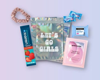 Let's Go Girls Recovery Kit and Survival Favor Bags for Bachelorettes, Girls Trips and Parties, Nashville and Western Theme