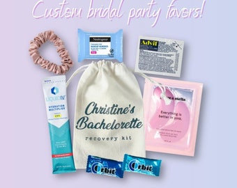 Custom Bachelorette Recovery and Hangover Kit | Bachelorette Parties | Girls Trips