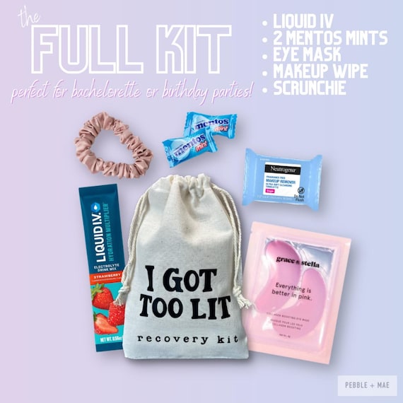 Hangover Bag, Recovery Kit, Bachelorette Party Favor, Survival Kit for Bachelorettes, Girls Trips, Parties, Birthdays and More!