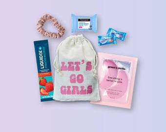 Let's Go Girls Recovery Kit: Bachelorette Party Favor Bags, Nashville and western theme
