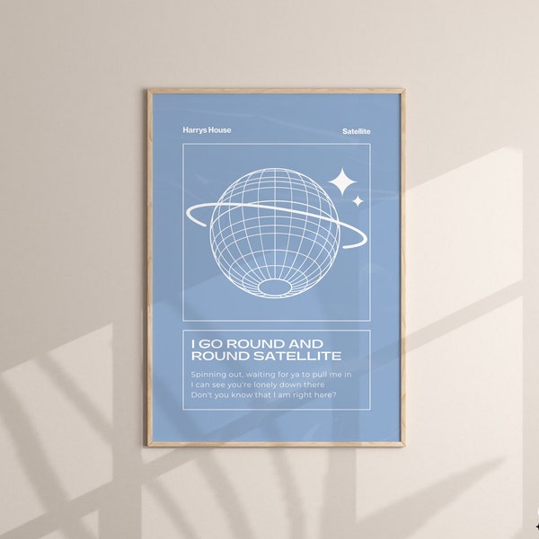 Harry Styles Satellite Poster |  Harry Styles Poster Harry Styles Wall Art Harrys House Print Harrys House Harry Styles